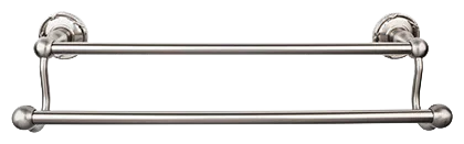 Edwardian Bath 30'' Double Towel Bar - Ribbon Backplate ED11BSNE Brushed Satin Nickel