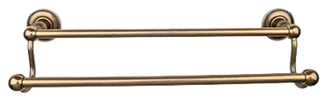 Edwardian Bath 30'' Double Towel Bar - Beaded Backplate ED11GBZA German Bronze
