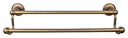 Edwardian Bath 30'' Double Towel Bar - Plain Backplate ED11GBZD German Bronze