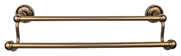 Edwardian Bath 30'' Double Towel Bar - Ribbon Backplate ED11GBZE German Bronze