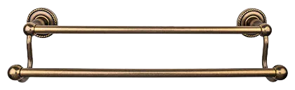 Edwardian Bath 30'' Double Towel Bar - Rope Backplate ED11GBZF German Bronze