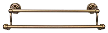 Edwardian Bath 30'' Double Towel Bar - Rope Backplate ED11GBZF German Bronze
