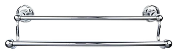 Edwardian Bath 30'' Double Towel Bar - Ribbon Backplate ED11PCE Polished Chrome