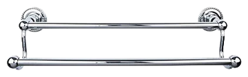 Edwardian Bath 30'' Double Towel Bar - Rope Backplate ED11PCF Polished Chrome