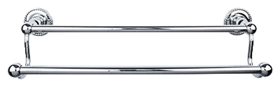 Edwardian Bath 30'' Double Towel Bar - Rope Backplate ED11PCF Polished Chrome