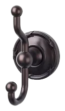 Edwardian Bath Double Hook Ribbon Backplate in Oil Rubbed Bronze ED2ORBE