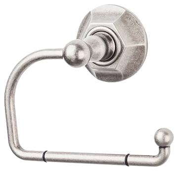Edwardian Bath Tissue Hook - Hex Backplate ED4APB Antique Pewter
