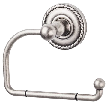 Edwardian Bath Tissue Hook - Rope Backplate ED4APF Antique Pewter