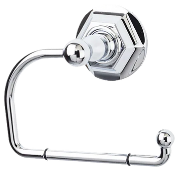 Edwardian Bath Tissue Hook - Hex Backplate ED4PCB Polished Chrome
