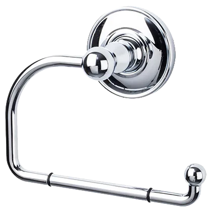 Edwardian Bath Tissue Hook - Plain Backplate ED4PCD Polished Chrome