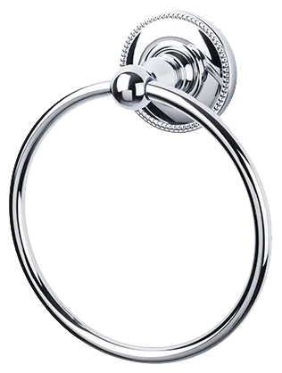 Edwardian Bath Ring - Beaded Backplate ED5PCA Polished Chrome