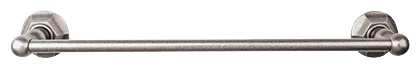 Edwardian Bath 18'' Single Towel Bar - Hex Backplate ED6APB Antique Pewter