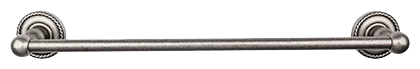 Edwardian Bath 18'' Single Towel Bar - Rope Backplate ED6APF Antique Pewter