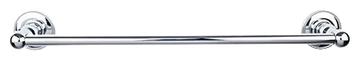 Edwardian Bath 18'' Single Towel Bar - Beaded Backplate ED6PCA Polished Chrome