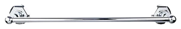 Edwardian Bath 18'' Single Towel Bar - Hex Backplate ED6PCB Polished Chrome