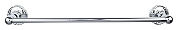 Edwardian Bath 18'' Single Towel Bar - Ribbon Backplate ED6PCE Polished Chrome