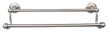 Edwardian Bath 18'' Double Towel Bar - Plain Backplate ED7BSND Brushed Satin Nickel