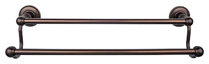 Edwardian Bath 18'' Double Towel Bar - Beaded Backplate ED7ORBA Oil Rubbed Bronze