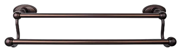 Edwardian Bath 18'' Double Towel Bar - Oval Backplate ED7ORBC Oil Rubbed Bronze