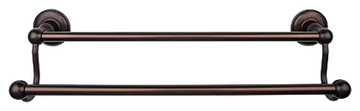 Edwardian Bath 18'' Double Towel Bar - Plain Backplate ED7ORBD Oil Rubbed Bronze