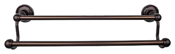 Edwardian Bath 18'' Double Towel Bar - Ribbon Backplate ED7ORBE Oil Rubbed Bronze