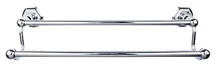 Edwardian Bath 18'' Double Towel Bar - Hex Backplate ED7PCB Polished Chrome