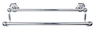 Edwardian Bath 18'' Double Towel Bar - Hex Backplate ED7PCB Polished Chrome