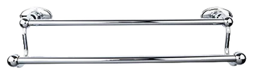 Edwardian Bath 18'' Double Towel Bar - Oval Backplate ED7PCC Polished Chrome