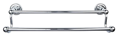Edwardian Bath 18'' Double Towel Bar - Rope Backplate ED7PCF Polished Chrome