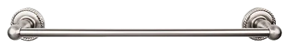 Edwardian Bath 24'' Single Towel Bar - Rope Backplate ED8BSNF Brushed Satin Nickel