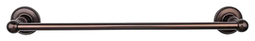 Edwardian Bath 24'' Single Towel Bar - Beaded Backplate ED8ORBA Oil Rubbed Bronze