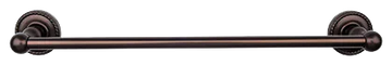 Edwardian Bath 24'' Single Towel Bar - Rope Backplate ED8ORBF Oil Rubbed Bronze