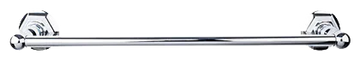 Edwardian Bath 24'' Single Towel Bar - Hex Backplate ED8PCB Polished Chrome