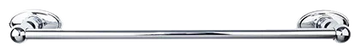 Edwardian Bath 24'' Single Towel Bar - Oval Backplate ED8PCC Polished Chrome