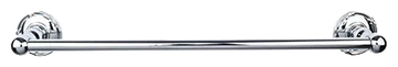Edwardian Bath 24'' Single Towel Bar - Ribbon Backplate ED8PCE Polished Chrome