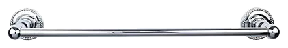 Edwardian Bath 24'' Single Towel Bar - Rope Backplate ED8PCF Polished Chrome