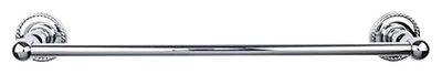 Edwardian Bath 24'' Single Towel Bar - Rope Backplate ED8PCF Polished Chrome