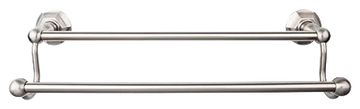 Edwardian Bath 24'' Double Towel Bar - Hex Backplate ED9BSNB Brushed Satin Nickel