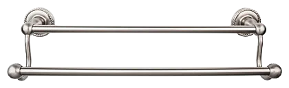 Edwardian Bath 24'' Double Towel Bar - Rope Backplate ED9BSNF Brushed Satin Nickel