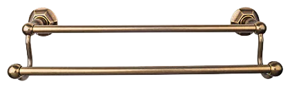 Edwardian Bath 24'' Double Towel Bar - Hex Backplate ED9GBZB German Bronze