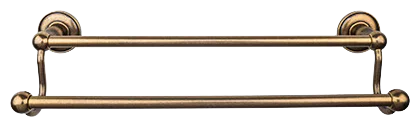 Edwardian Bath 24'' Double Towel Bar - Plain Backplate ED9GBZD German Bronze