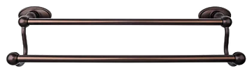 Edwardian Bath 24'' Double Towel Bar - Oval Backplate ED9ORBC Oil Rubbed Bronze