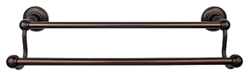 Edwardian Bath 24'' Double Towel Bar - Plain Backplate ED9ORBD Oil Rubbed Bronze