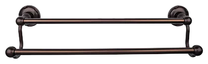 Edwardian Bath 24'' Double Towel Bar - Ribbon Backplate ED9ORBE Oil Rubbed Bronze
