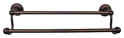 Edwardian Bath 24'' Double Towel Bar - Rope Backplate ED9ORBF Oil Rubbed Bronze