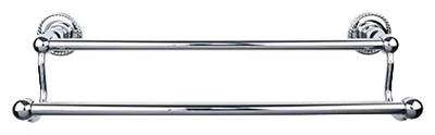 Edwardian Bath 24'' Double Towel Bar - Rope Backplate ED9PCF Polished Chrome