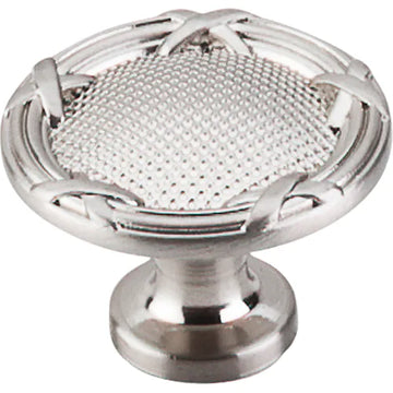 Edwardian Ribbon & Reed Knob 1 1/4'' M1617 Brushed Satin Nickel