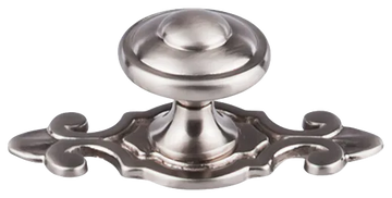 Britannia Canterbury Knob 1 1/4'' backplate M2135 Brushed Satin Nickel