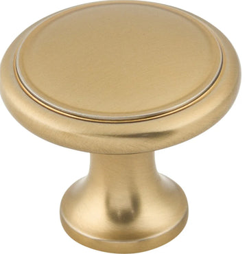 Nouveau Ringed Knob 1 1/8'' Honey Bronze M2197