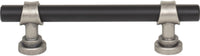 Dakota Bit Pull 3 3/4 Inch Flat Black and Pewter Antique M2706
